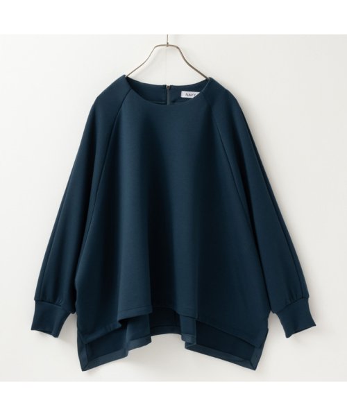 MAC HOUSE(women)(マックハウス（レディース）)/NAVY ネイビー ハンサムスウェット ドルマンプルオーバー 133－5417/img08