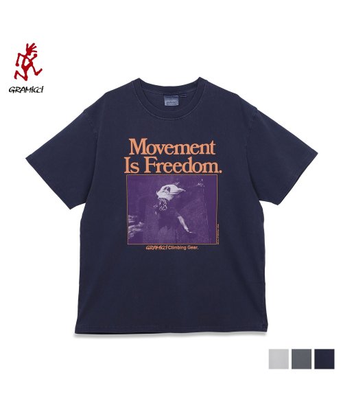 GRAMICCI(グラミチ)/グラミチ GRAMICCI Tシャツ 半袖 ムーブメント メンズ プリント 綿100% MOVEMENT TEE ホワイト グレー ネイビー 白 G3FU－T0/img01