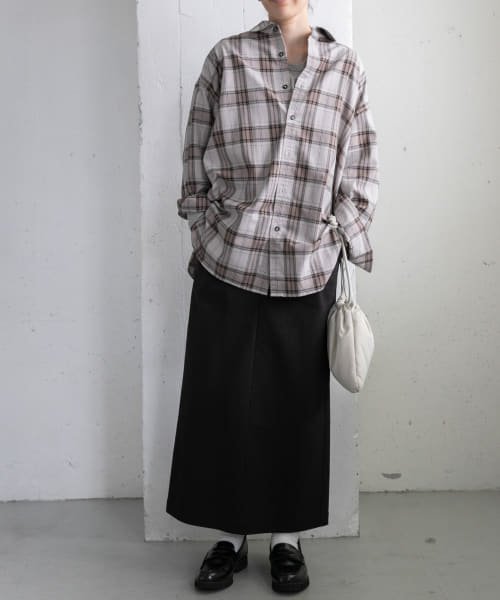 URBAN RESEARCH DOORS(アーバンリサーチドアーズ)/FORK&SPOON　TRチェックロングシャツ/img18