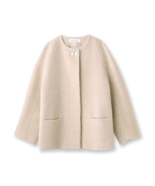 【otonaMUSE12月号掲載】モヘヤ混シャギーショートジャケット 