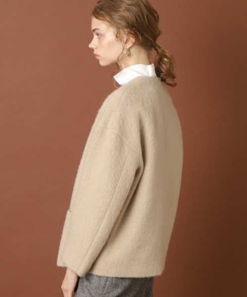 【otonaMUSE12月号掲載】モヘヤ混シャギーショートジャケット 