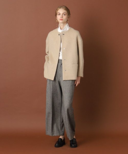 【otonaMUSE12月号掲載】モヘヤ混シャギーショートジャケット 