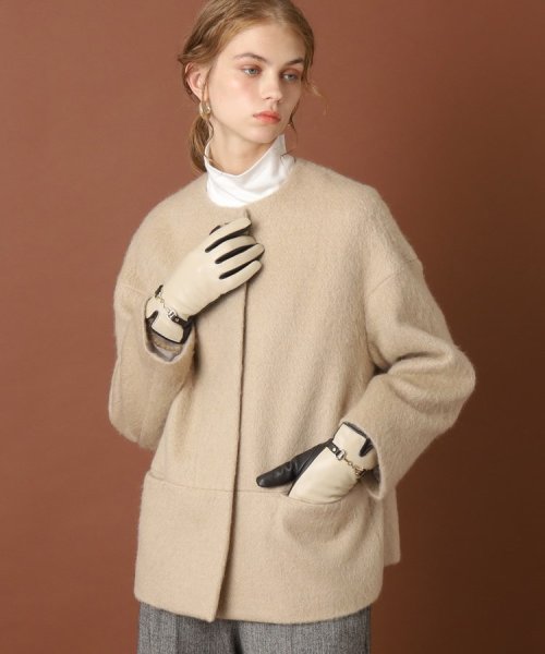 【otonaMUSE12月号掲載】モヘヤ混シャギーショートジャケット 