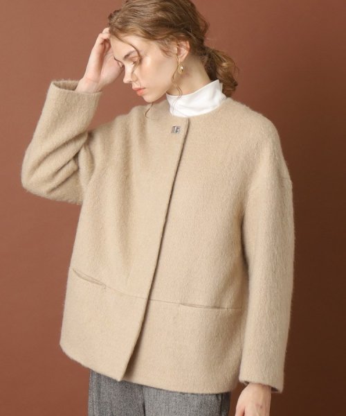 【otonaMUSE12月号掲載】モヘヤ混シャギーショートジャケット 