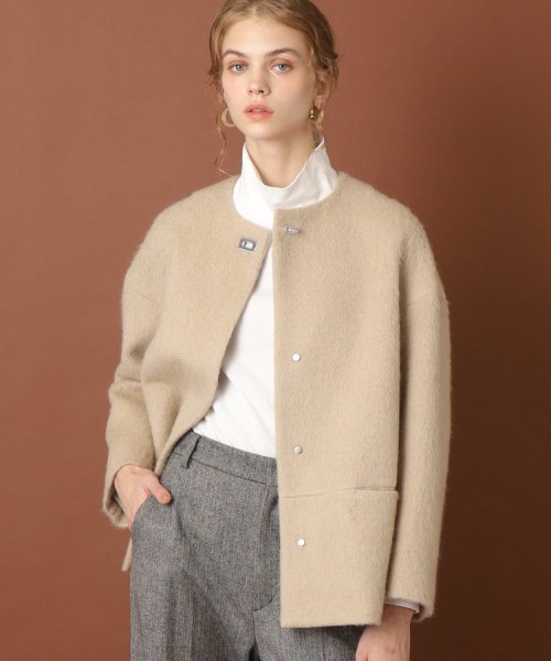 【otonaMUSE12月号掲載】モヘヤ混シャギーショートジャケット 