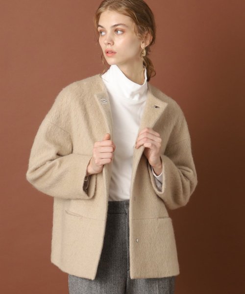 【otonaMUSE12月号掲載】モヘヤ混シャギーショートジャケット 