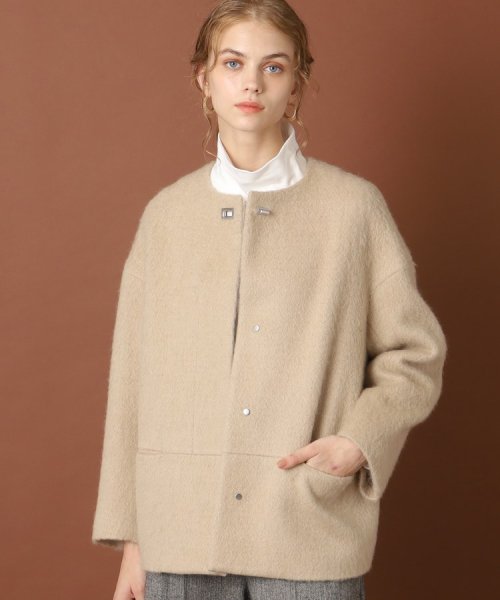 【otonaMUSE12月号掲載】モヘヤ混シャギーショートジャケット 