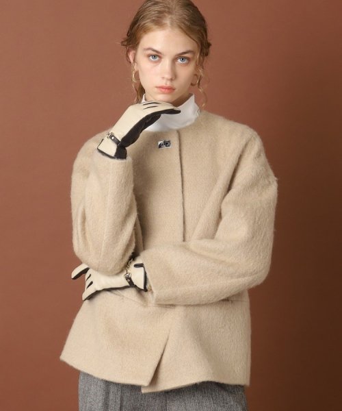 【otonaMUSE12月号掲載】モヘヤ混シャギーショートジャケット 