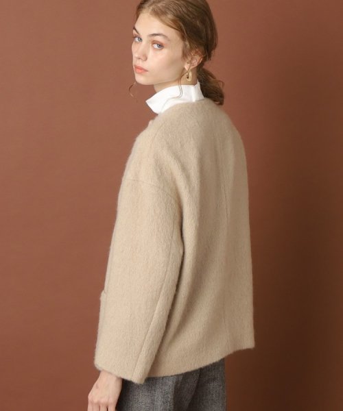 【otonaMUSE12月号掲載】モヘヤ混シャギーショートジャケット 