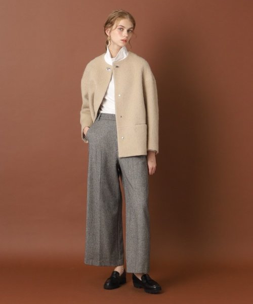 【otonaMUSE12月号掲載】モヘヤ混シャギーショートジャケット 