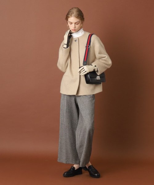 【otonaMUSE12月号掲載】モヘヤ混シャギーショートジャケット 