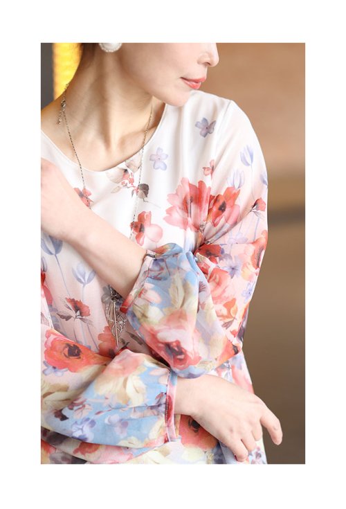 Sawa a la mode(サワアラモード)/咲き誇るふんわり袖の花束ブラウス/img08