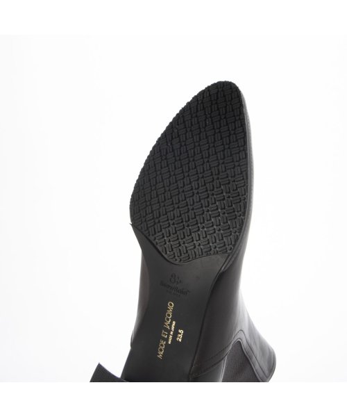 サイドゴアレザーショートブーツ 