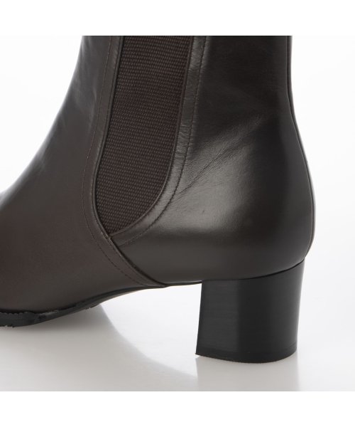 サイドゴアレザーショートブーツ 