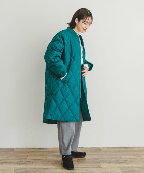 ITEMS URBANRESEARCH(アイテムズ アーバンリサーチ（レディース）)/キルティングノーカラーダウンコート/img41