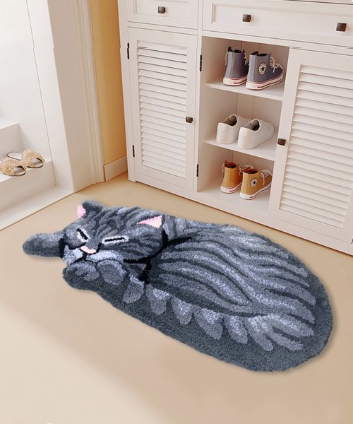 aimoha(aimoha（アイモハ）)/aimoha　home　高精度織り　お眠り猫　ラグ/img01