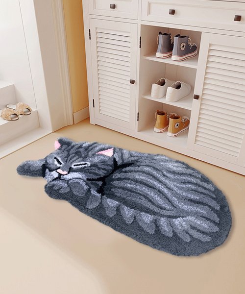 aimoha(aimoha（アイモハ）)/aimoha　home　高精度織り　お眠り猫　ラグ/img02