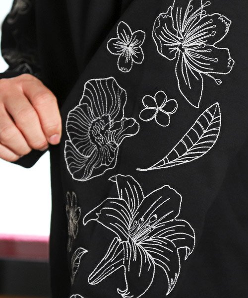 LUXSTYLE(ラグスタイル)/フラワー刺繍トレーナー/トレーナー メンズ スウェット フラワー 刺繍 ロゴ/img08