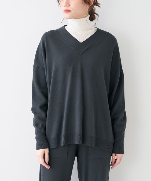 MICA&DEAL(マイカアンドディール)/【セットアップ対応商品】v/n loose knit p/o/img02