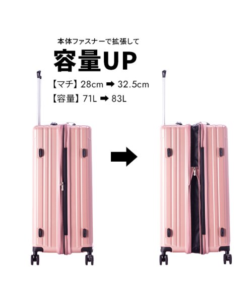 アジアラゲージ フィルパケ スーツケース 71L 83L 拡張機能付き 軽量 Mサイズ Lサイズ ストッパー付き A.L.I FiLPake ali－6060－ ティエラル TIERRAL トマル スーツケース キャリーケース キャリーバッグ メンズ レディース Sサイズ 機内持ち込み フロントオープン TOMARU S XU1700575700(13090円)