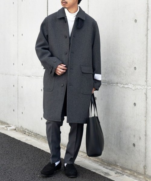 SHIPS any: FUTURE MELTON リラックス ステンカラー コート◇ MELTON FUTURE 　FUTURE 23AW◆　714