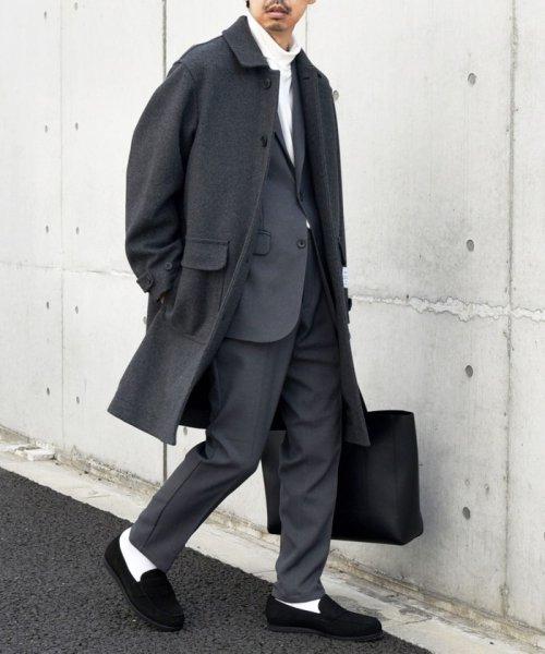 SHIPS any: FUTURE MELTON リラックス ステンカラー コート◇ MELTON FUTURE 　FUTURE 23AW◆　714