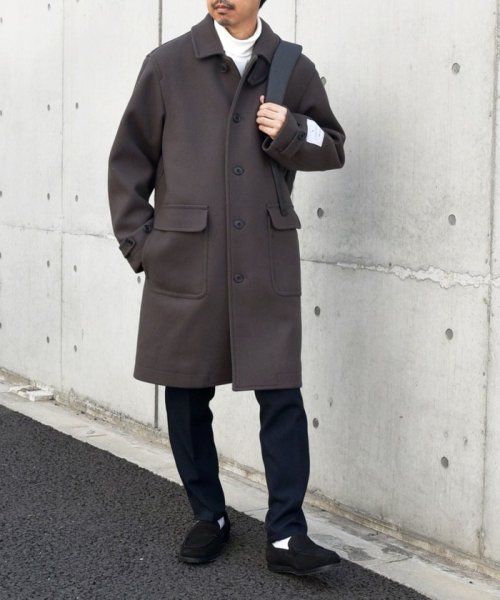 SHIPS any: FUTURE MELTON リラックス ステンカラー コート◇ MELTON FUTURE 　FUTURE 23AW◆　714