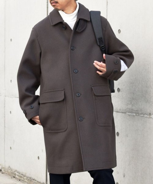 SHIPS any: FUTURE MELTON リラックス ステンカラー コート◇ MELTON FUTURE 　FUTURE 23AW◆　714