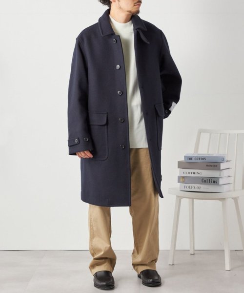 SHIPS any: FUTURE MELTON リラックス ステンカラー コート◇ MELTON FUTURE 　FUTURE 23AW◆　714