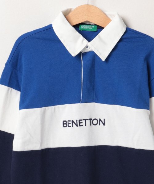 BENETTON (UNITED COLORS OF BENETTON BOYS)(ユナイテッド　カラーズ　オブ　ベネトン　ボーイズ)/キッズカラーブロック長袖ポロラガーシャツB/img05