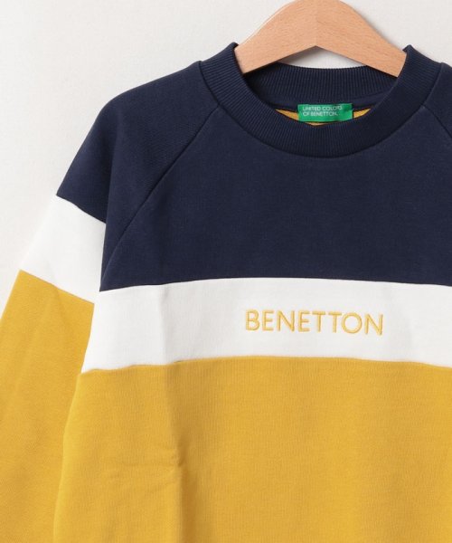 BENETTON (UNITED COLORS OF BENETTON BOYS)(ユナイテッド　カラーズ　オブ　ベネトン　ボーイズ)/キッズカラーブロックラグランスウェットトレーナーB/img11