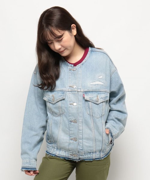 LEVI’S OUTLET(リーバイスアウトレット)/カスタマイズ 90S トラッカージャケット ライトインディゴ DESTRUCTED/img06