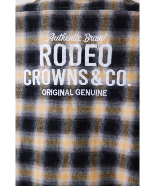RODEO CROWNS WIDE BOWL(ロデオクラウンズワイドボウル)/メンズフード付きロゴチェックシャツ/img24