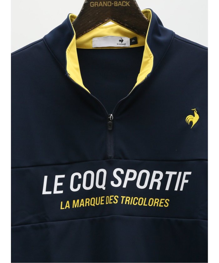 【大きいサイズ】ルコックスポルティフ ゴルフ/le coq sportif GOLF ハーフジップ 長袖シャツ メンズ アウター カットソー  カジュアル ライト