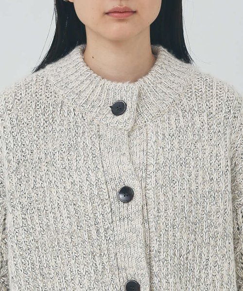 ミックスヤーンボックスショートカーディガン 