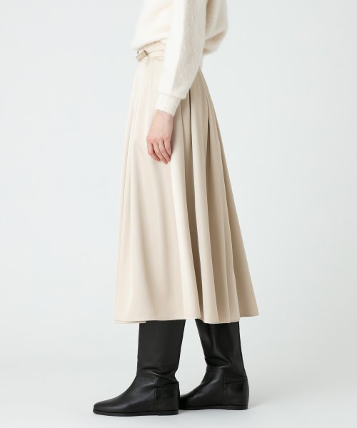 【LOULOU WILLOUGHBY】ブライトツイルタックスカート 