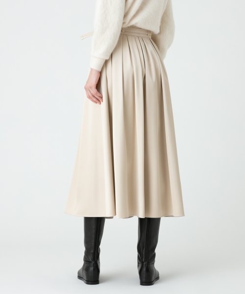 【LOULOU WILLOUGHBY】ブライトツイルタックスカート 