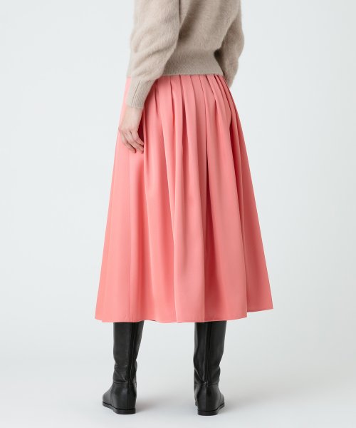 【LOULOU WILLOUGHBY】ブライトツイルタックスカート 