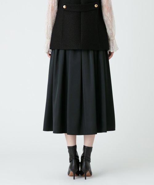 【LOULOU WILLOUGHBY】ブライトツイルタックスカート 