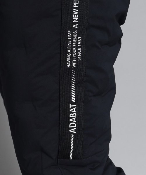 【撥水加工】サイドテロゴデザイン ダウンパンツ 