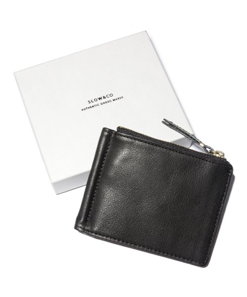 SLOW スロウ 財布 二つ折り財布 薄い財布 薄型 小銭入れ付き 本革 レザー ボーノ マネークリップ メンズ レディース bono so857l 