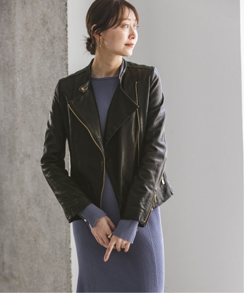 《追加》ソフトラムレザーライダースブルゾン8 製品洗い 年齢30代/身長 S/着用サイズ