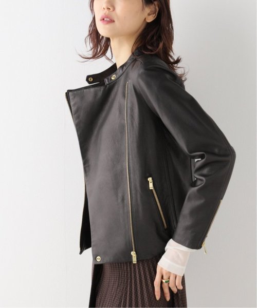 《追加》ソフトラムレザーライダースブルゾン8 製品洗い 年齢30代/身長 S/着用サイズ