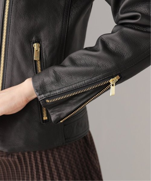 《追加》ソフトラムレザーライダースブルゾン8 製品洗い 年齢30代/身長 S/着用サイズ