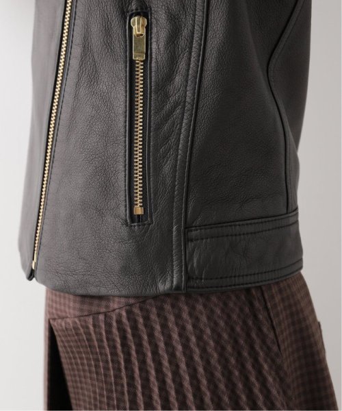 《追加》ソフトラムレザーライダースブルゾン8 製品洗い 年齢30代/身長 S/着用サイズ