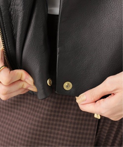 《追加》ソフトラムレザーライダースブルゾン8 製品洗い 年齢30代/身長 S/着用サイズ