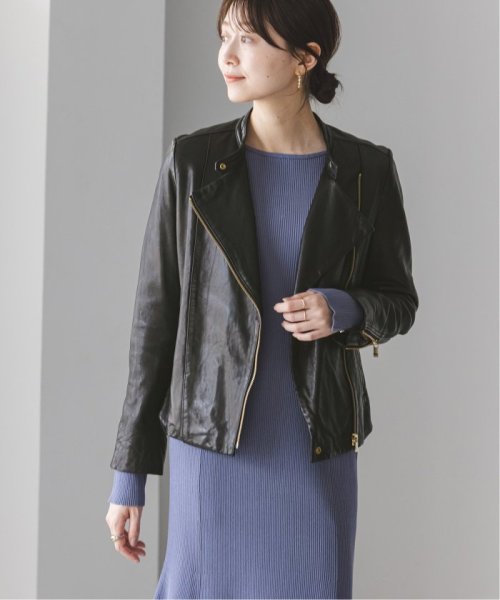 《追加》ソフトラムレザーライダースブルゾン8 製品洗い 年齢30代/身長 S/着用サイズ