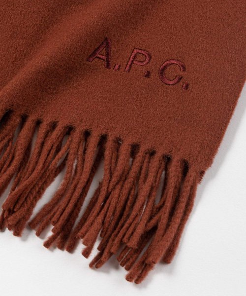 A.P.C.(アーペーセー)/APC アーペーセー A.P.C. WOAFE M15170 マフラー レディース アパレル ウール ストール ロゴ刺繍 echarpe alix brodee/img17