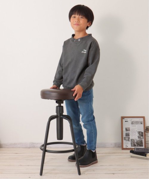 ikka kids(イッカ　キッズ)/【抗菌防臭／吸水速乾】フェイクスエードルーイカラートレーナー（120〜160cm）【親子おそろい】/img08