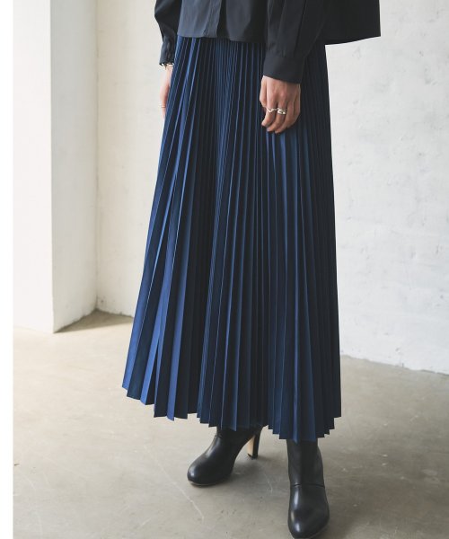 【Audrey and John Wad】プリーツロングフレアスカート H164 B79 W58 H82 Audrey and John